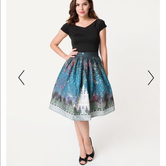 Unique Vintage Dresses & Skirts - NWT unique vintage Disney castle skirt